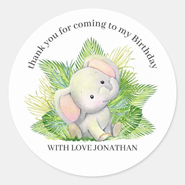 Adesivo Redondo Safari Elephant (Frente)