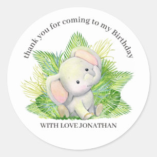 Adesivo Redondo Safari Elephant