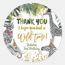 Safari Party Animal Obrigado Sticker