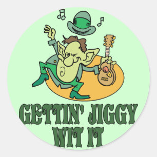 Adesivo Redondo Sagacidade de Getting Jiggy ele