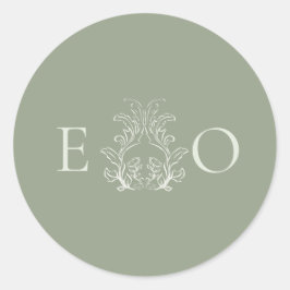 Adesivo Redondo sage green