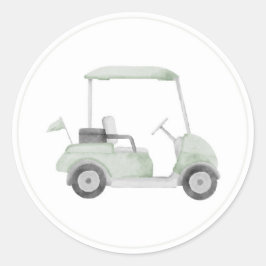 Adesivo Redondo Sage green golf carrinho