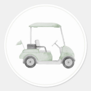 Adesivo Redondo Sage green golf carrinho