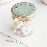 Adesivo Redondo Sage green moderna watercolor foliage favor do cas<br><div class="desc">Molusco verde moderno Watercolor foliage botânico eucalipto wreath casamento benvinkers. Parte de uma suíte de casamento elegante contemporânea</div>