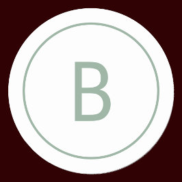 Adesivo Redondo Sage Simple Elegant Monogram Christmas Envelope