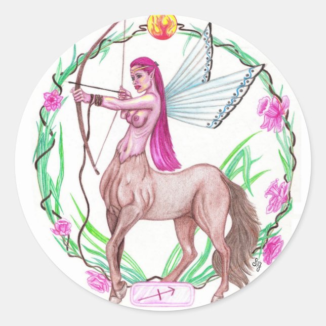 Adesivo Redondo Sagitário (Frente)