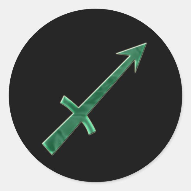 Adesivo Redondo Sagitário 3 Sticker (Frente)