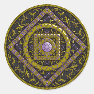 Adesivo Redondo Sagittarius Mandala Sticker