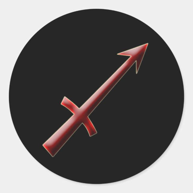 Adesivo Redondo Sagittarius nº 2 Sticker (Frente)