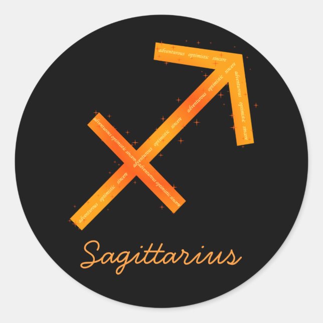 Adesivo Redondo Sagittarius Sticker (Frente)
