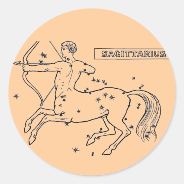 Adesivo Redondo Sagittarius Sticker (Frente)
