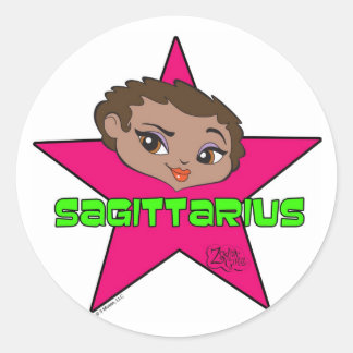 Adesivo Redondo Sagittarius Stickers