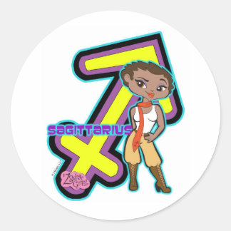 Adesivo Redondo Sagittarius Stickers