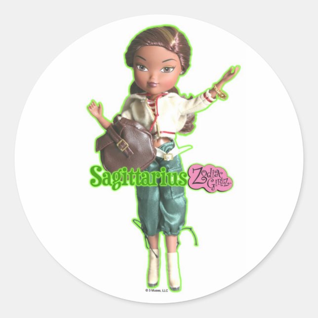 Adesivo Redondo Sagittarius Stickers (Frente)