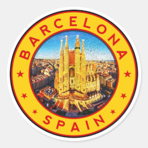 Adesivo Redondo Sagrada Família Barcelona