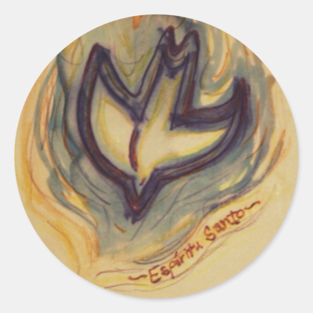 Adesivo Redondo Sagrado Espírito Doente (Frente)