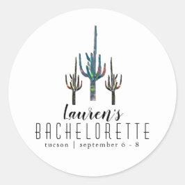 Adesivo Redondo Saguaro Cactus Bachelorette Personalizado