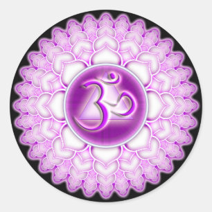 Adesivo Redondo Sahasrara ou Coroa a 7 Chakra