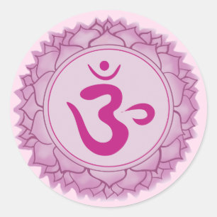 Adesivo Redondo Sahasrara ou coroa Chakra Sticker