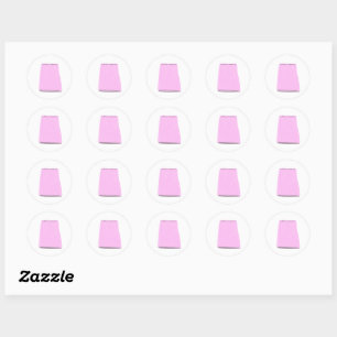 Adesivo Redondo Saia Rosa Minimalista Presente de Moda
