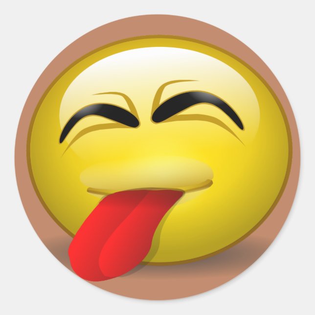 Adesivo Redondo Saída de língua (Frente)