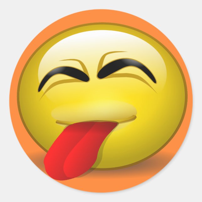 Adesivo Redondo Saída de língua (Frente)
