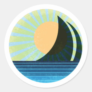 Adesivo Redondo Sail Sticker Yellow