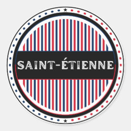 Adesivo Redondo Saint-Étienne City Pride Emblem – French Identity