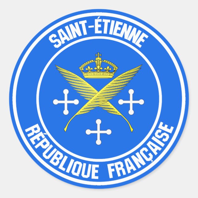 Adesivo Redondo Saint-Étienne Round Emblem (Frente)