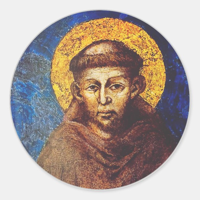 Adesivo Redondo Saint Francis of Assisi The Canticle of Creation (Frente)