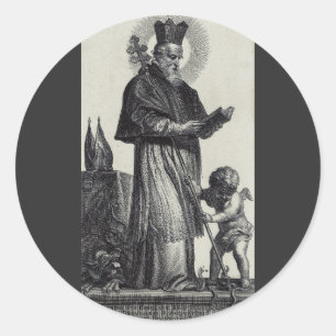 Adesivo Redondo Saint Patrick Bishop e Confessor