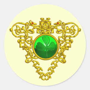 ADESIVO REDONDO SAINT PATRICK'S CELTIC HEART