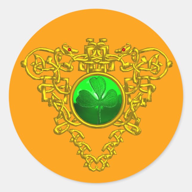 ADESIVO REDONDO SAINT PATRICK'S CELTIC HEART (Frente)