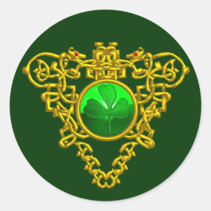 ADESIVO REDONDO SAINT PATRICK'S CELTIC HEART