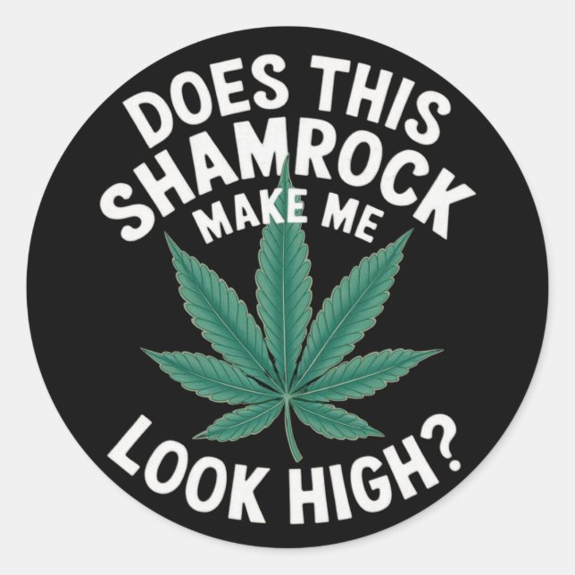 Adesivo Redondo Saint Patricks Funny Party for Cara Excelente Para (Frente)