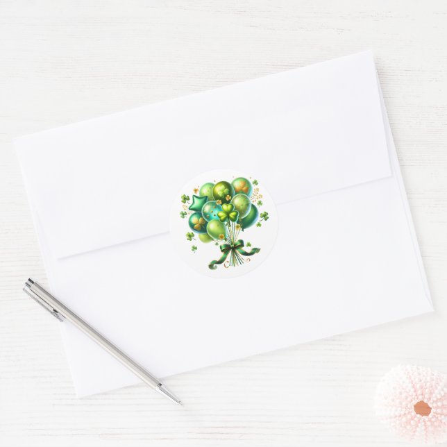 Adesivo Redondo Saint Patrick's Stickers (Envelope)