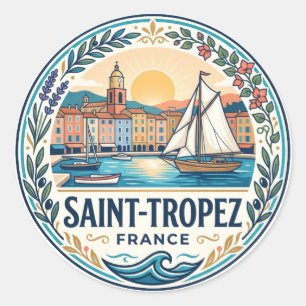 Adesivo Redondo Saint-Tropez França