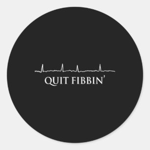 Adesivo Redondo Sair da Cardiologia Engraçada de Fibbin Cardiologi
