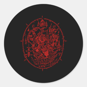 Adesivo Redondo Sak Yant Thailand Tatto Magical Thai Tattoos Taila