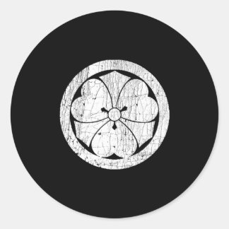 Adesivo Redondo Sakai Mon Japonês Samurai Nitta Minamoto Clan