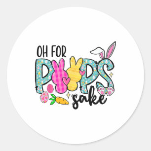 Adesivo Redondo Sake Funny Easter Impressão Gles Felz pascoa Wo