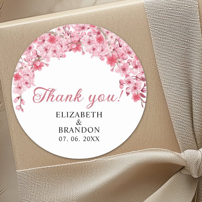 Adesivo Redondo Sakura – Cherry Blossom Theme Wedding (Criador carregado)