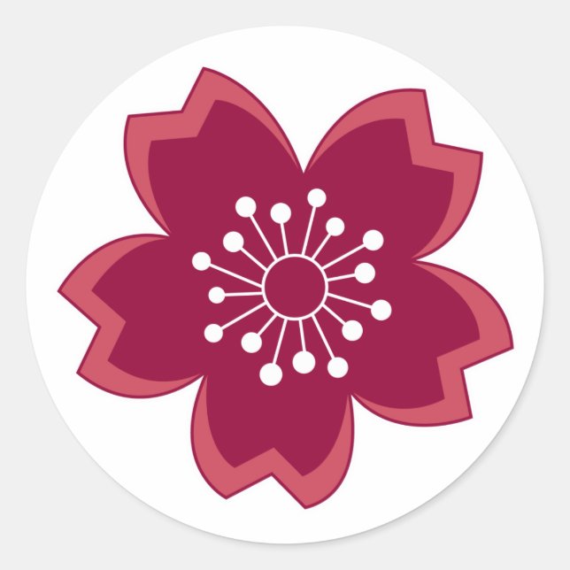 Adesivo Redondo Sakura Sticker (Frente)
