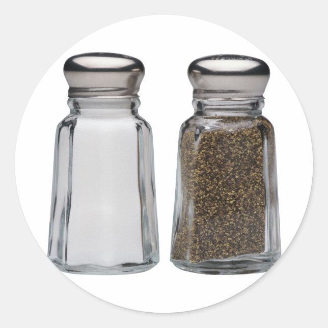 Adesivo Redondo Sal e Pimenta (Frente)
