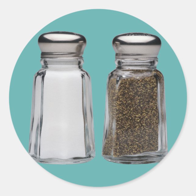Adesivo Redondo Sal e Pimenta (Frente)