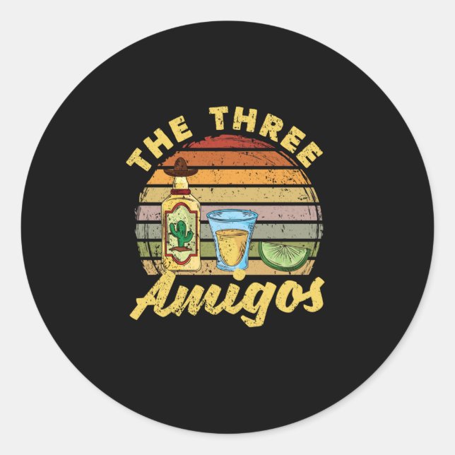 Adesivo Redondo Sal Tequila Limão Partido Fiesta Mexicano (Frente)