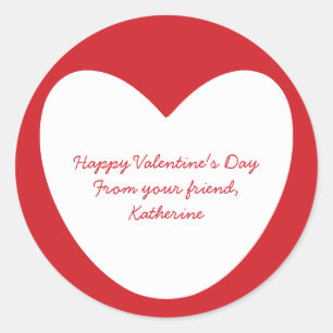 Adesivo Redondo Sala de aulas de Dia de os namorados de coração br