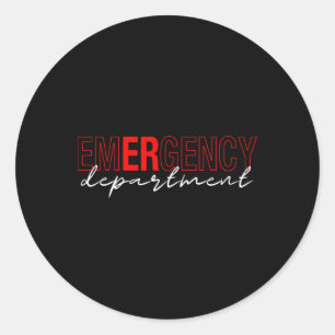 Adesivo Redondo Sala De Emergência Er Rn Enfermeiro Departamento D