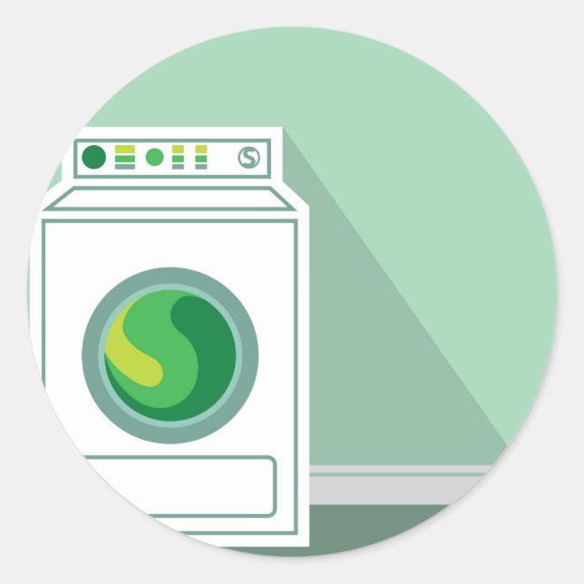 Adesivo Redondo Sala de Lavagem da Máquina (Frente)
