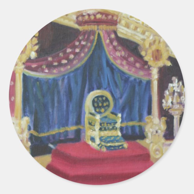 ADESIVO REDONDO SALA DO TRONCO DE NAPOLEON: FONTAINEBLEAU (Frente)